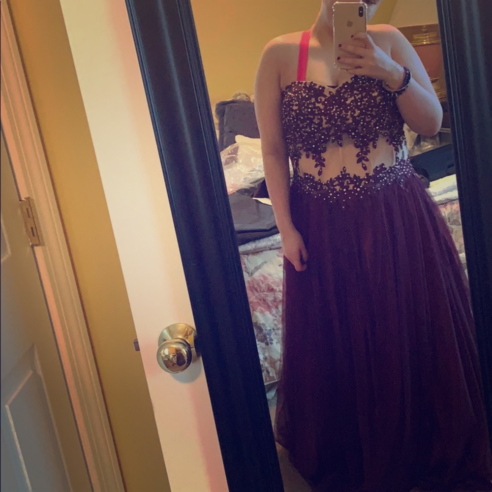 Prom dress plum
